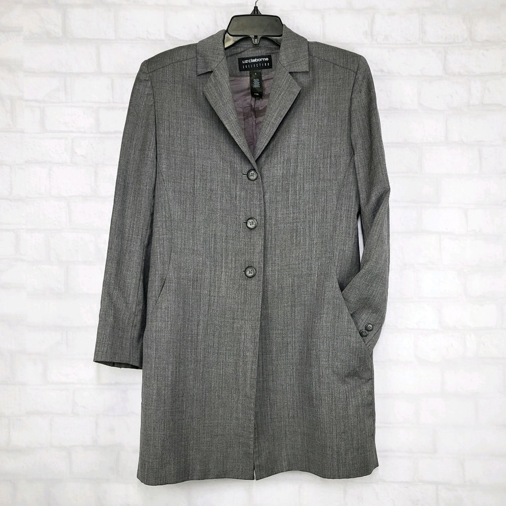 Liz Claiborne | Lightweight Grey Wool Jacket - Sz6